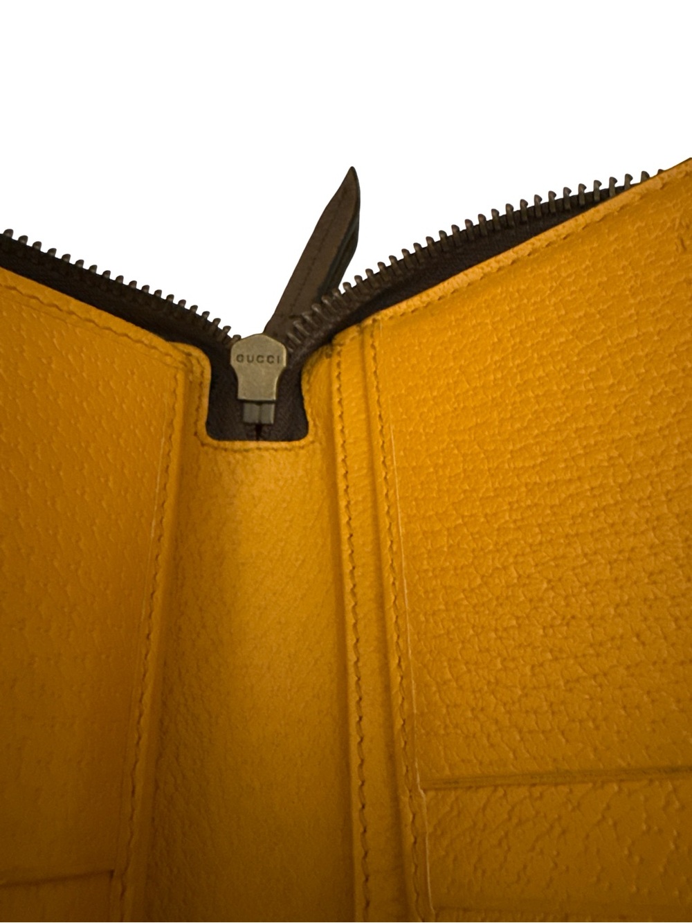 Gucci Beige Brown GG Supreme Zip-Around Wallet with Gold Accent Coated Canvas - Picture 10 of 15